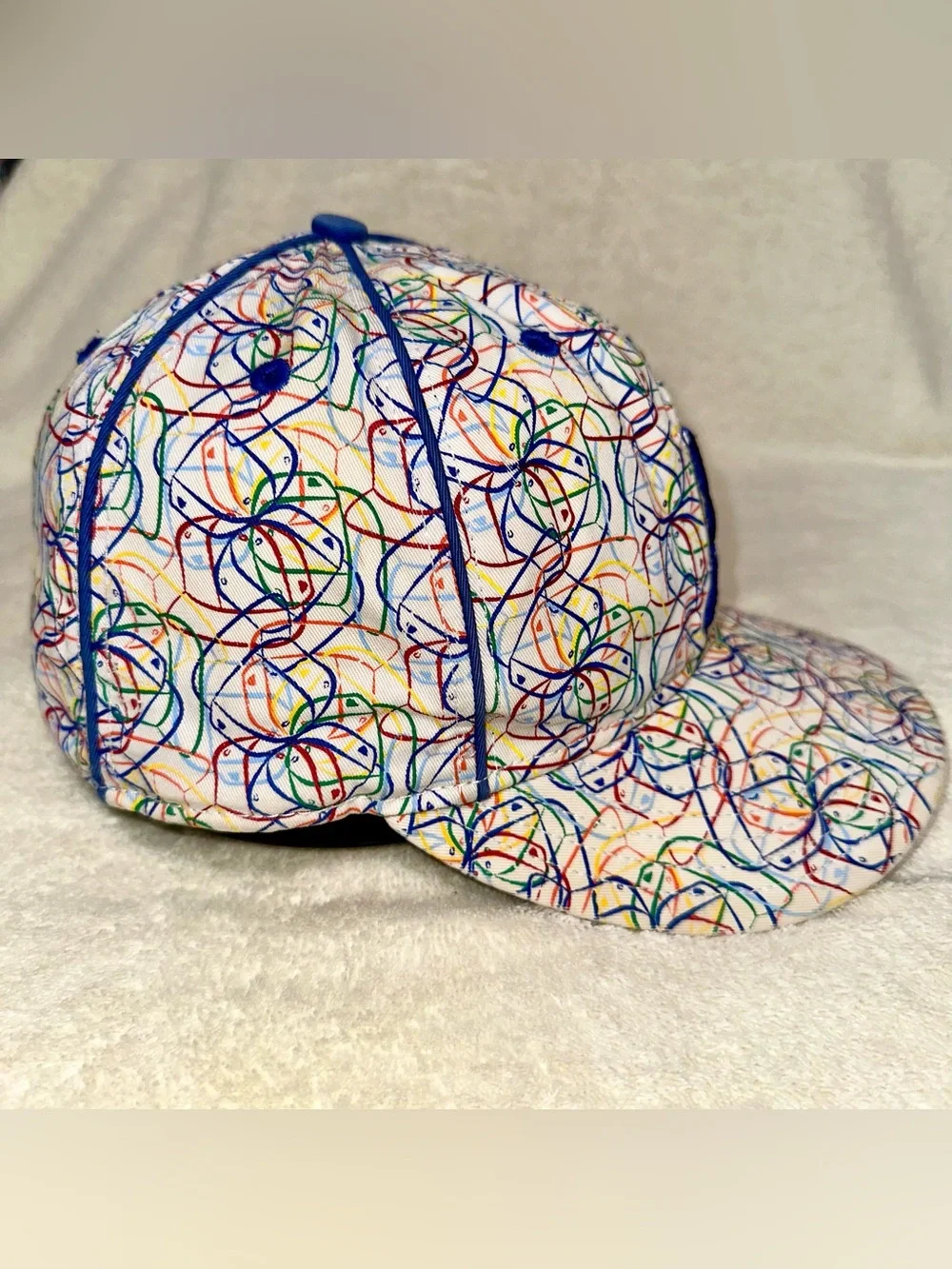 Vintage New Era 59FIFTY Florida Marlins Scribble Fitted Hat Size 7 3/8 MLB Y2K